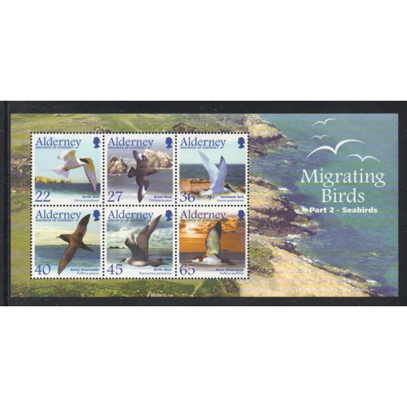 Alderney Sc  214a  2003 Sea Birds sheet mint NH