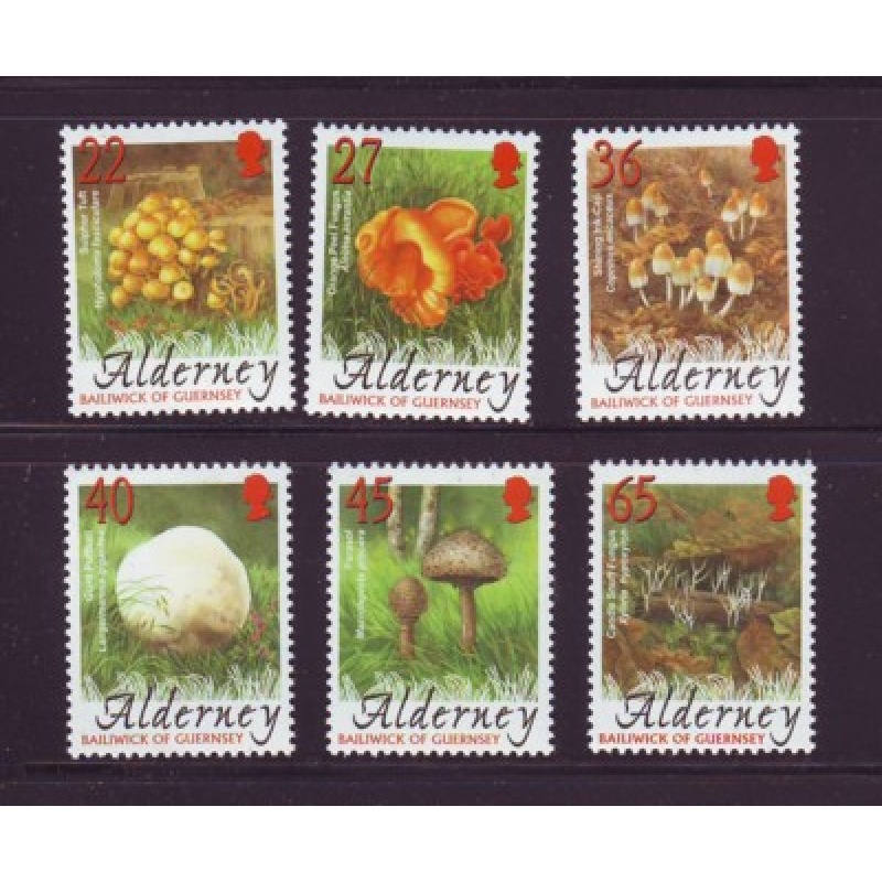 Alderney Sc  221-226 2004 Fungi stamp set mint NH