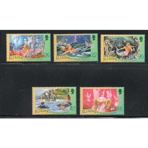 Alderney Sc  245-249  2005 Hans Christian Andersen stamp set mint NH