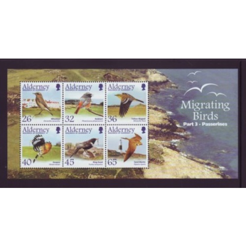 Alderney Sc 261a 2005 Birds Waders stamp sheet mint NH