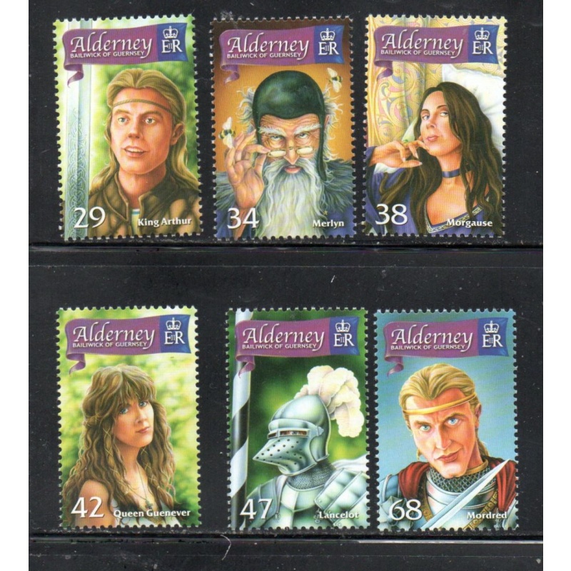 Alderney Sc  263-268 2006 Authorian Legends stamp set mint NH