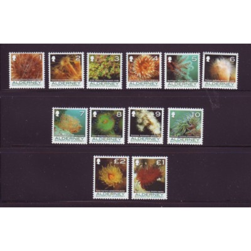 Alderney Sc  279-290 2006 Corals stamp set mint NH