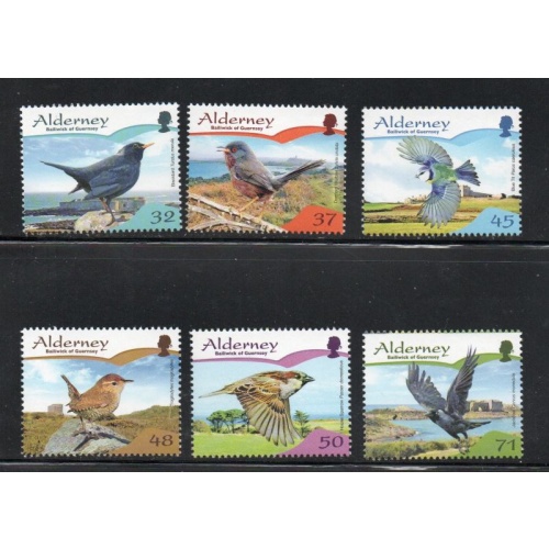 Alderney Sc 297-302 2007 Birds stamp set mint NH