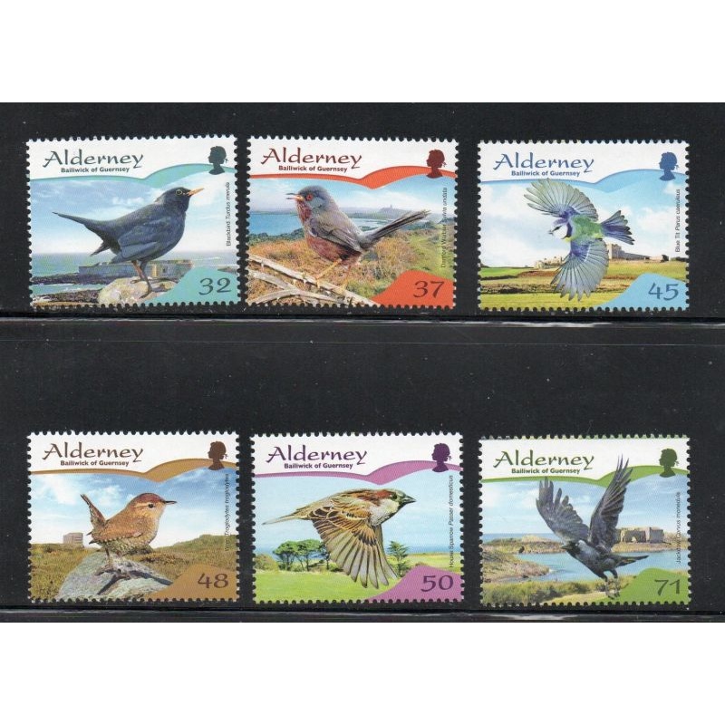 Alderney Sc 297-302 2007 Birds stamp set mint NH