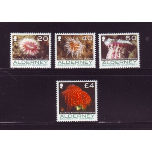 Alderney Sc 303-306 2007 Corals  stamp set mint NH