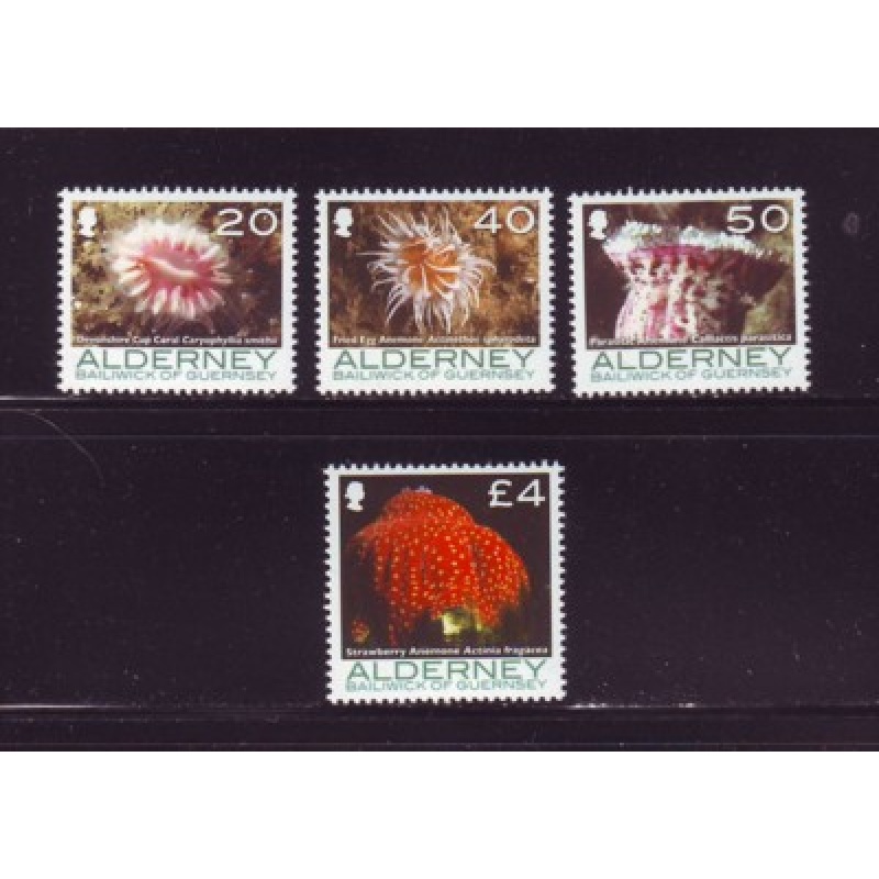 Alderney Sc 303-306 2007 Corals  stamp set mint NH