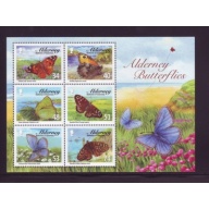 Alderney Sc 318a 2008 Butterflies stamp sheet mint NH