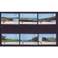 Alderney Sc 325-330 2008 Stamp Anniversary Scenic Views stamp set mint NH