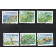 Alderney Sc 362-367 2010 Dragonflies stamp set mint NH