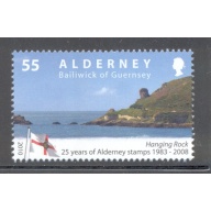 Alderney Sc 376 2010 55p Hanging Rock stamp mint NH