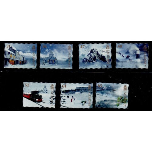 Alderney Sc 421-427 2011 Christmas stamp set mint NH