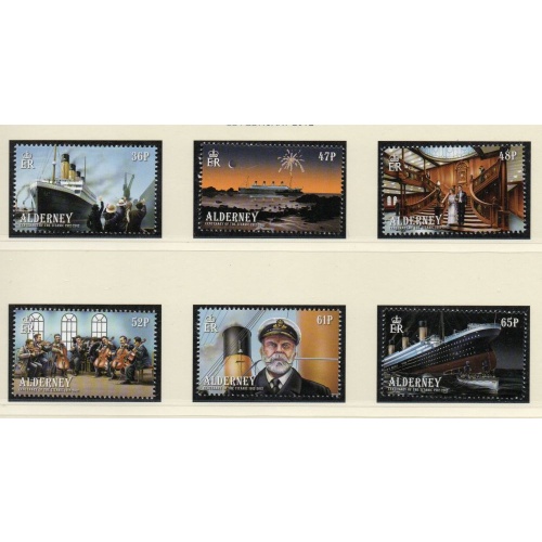 Alderney Sc 428-433 2012 Titanic Sinking Anniversary stamp set mint NH