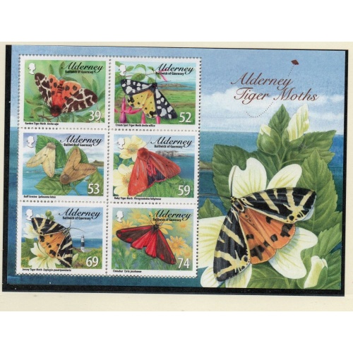 Alderney Sc 445a 2012 Moths stamp sheet mint NH