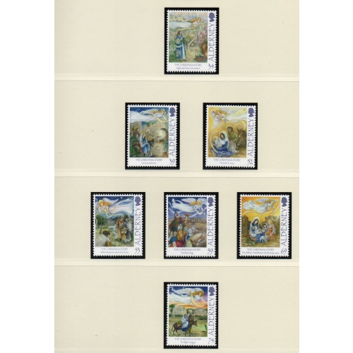 Alderney Sc 452-458 2012 Christmas stamp set mint NH