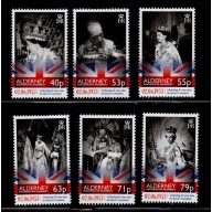 Alderney Sc 465-470 2013 60th Anniversary Coronation QE II stamp set mint NH