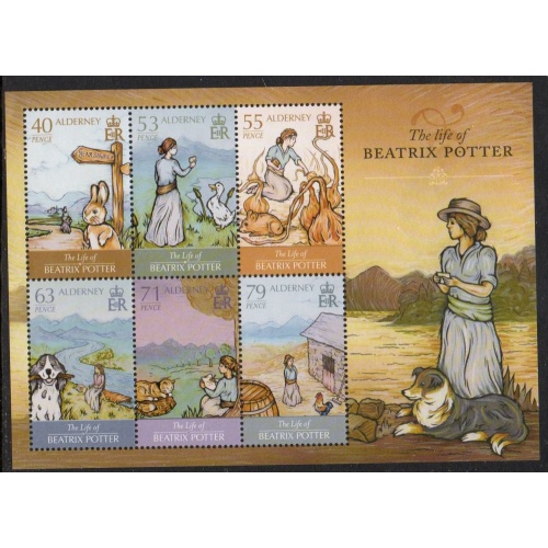 Alderney Sc 476a 2013 Beatrix Potter stamp sheet mint NH