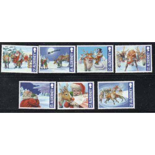 Alderney Sc 477-483 2013 Christmas stamp set mint NH