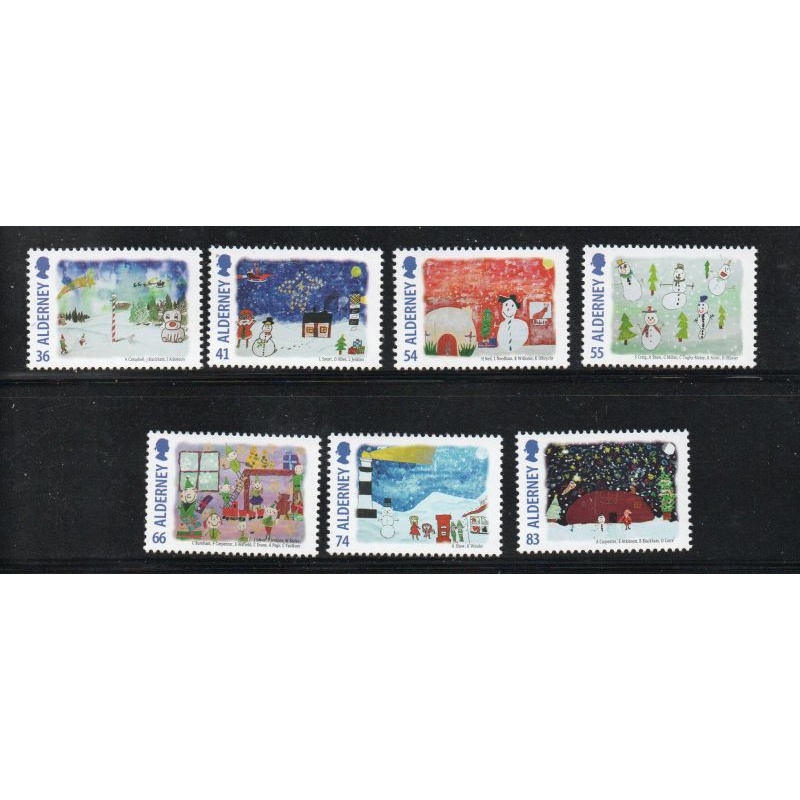 Alderney Sc 505-511 2014  Christmas stamp set mint NH