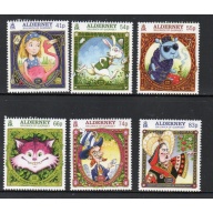 Alderney Sc 512-517 2015 Alice in Wonderland stamp set mint NH