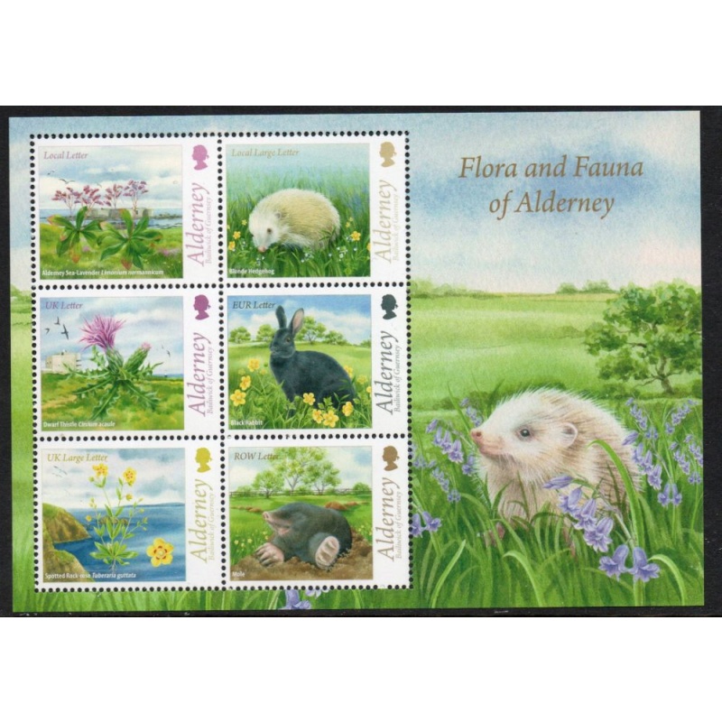 Alderney Sc 524a 2015 Flora & Fauna stamp sheet mint NH