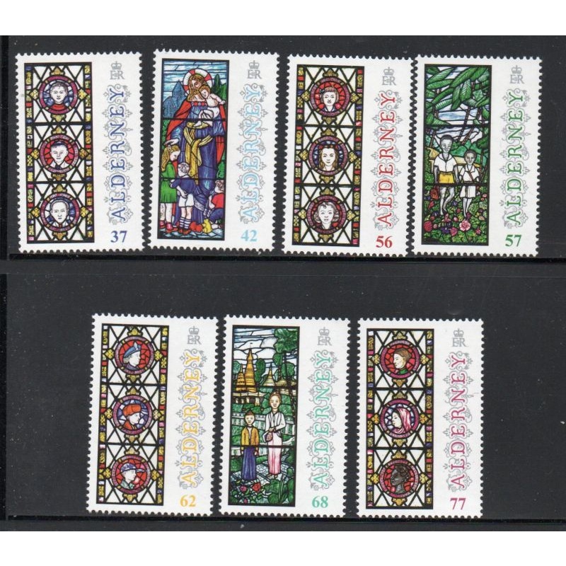 Alderney Sc 532-538 2015 Christmas stamp set mint NH