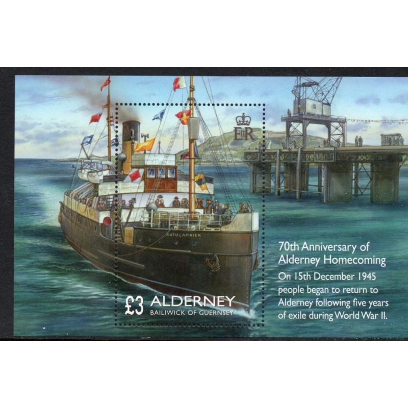Alderney Sc 539 2015 Ship Returning  Exiles stamp sheet mint NH