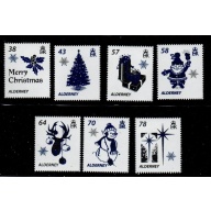 Alderney Sc 558-564 2016 Christmas stamp set mint NH