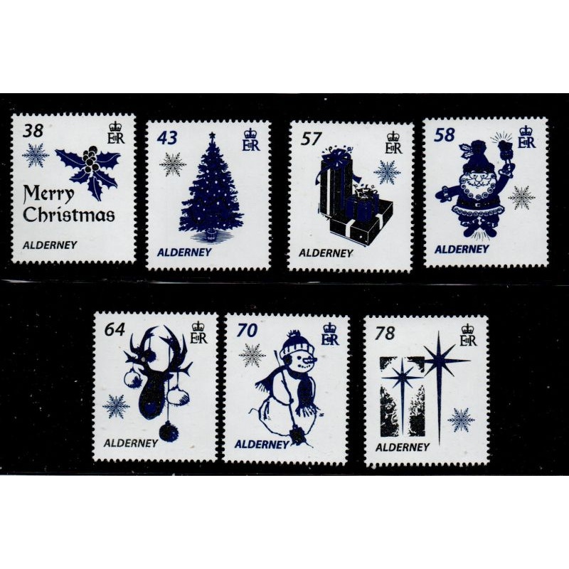 Alderney Sc 558-564 2016 Christmas stamp set mint NH
