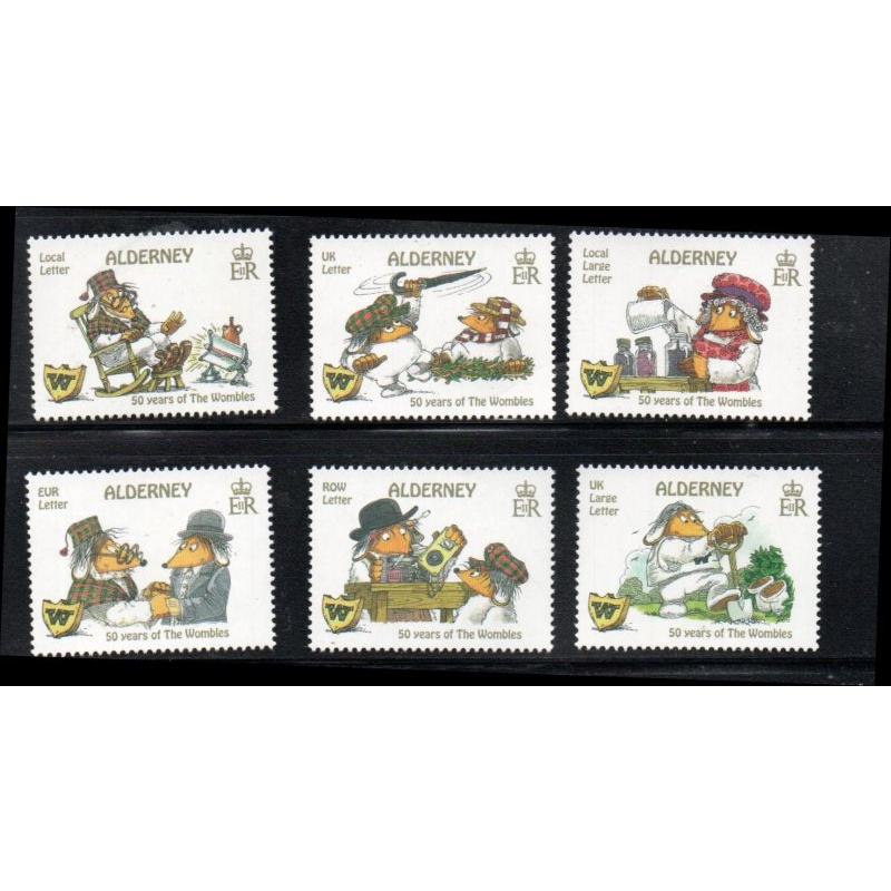 Alderney Sc 591-596 Wombles stamp set mint NH