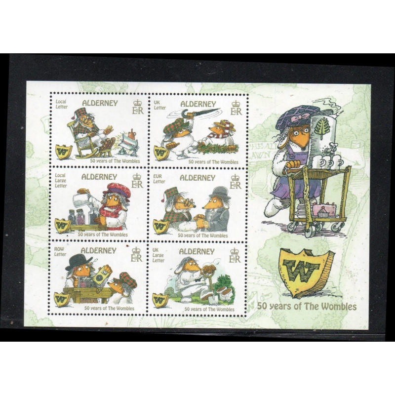 Alderney Sc 596a Wombles stamp sheet mint NH