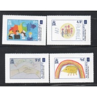 Alderney Sc 679-681 2020 Children&#039;s Art stamp set mint NH