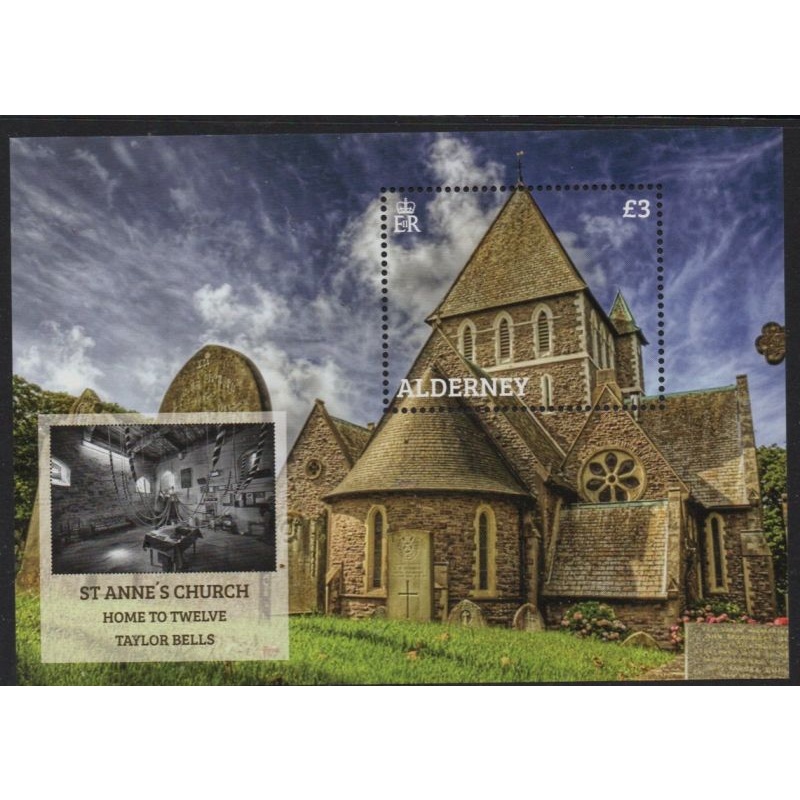 Alderney Sc 683 2020 St  Anne&#039;s Church Anniversary stamp sheet mint NH