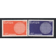Andorra (Fr) Sc 196-97 1970 Europa stamp set mint NH