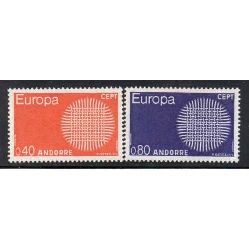 Andorra (Fr) Sc 196-97 1970 Europa stamp set mint NH