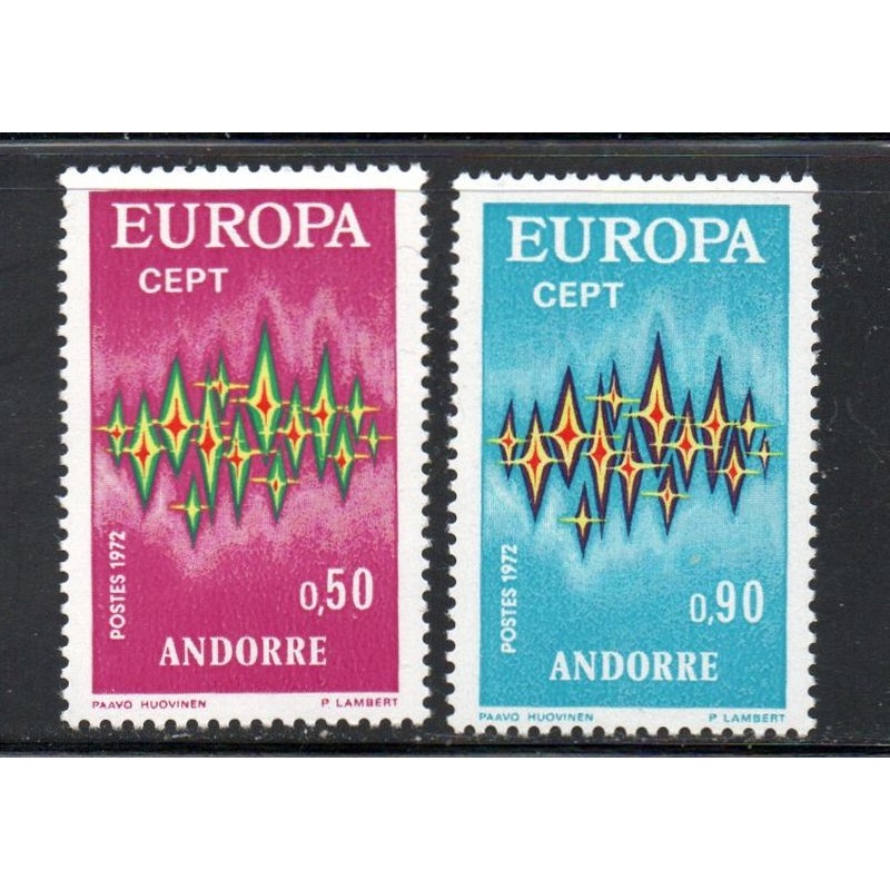 Andorra (Fr) Sc 210-11 1972 Europa stamp set mint NH