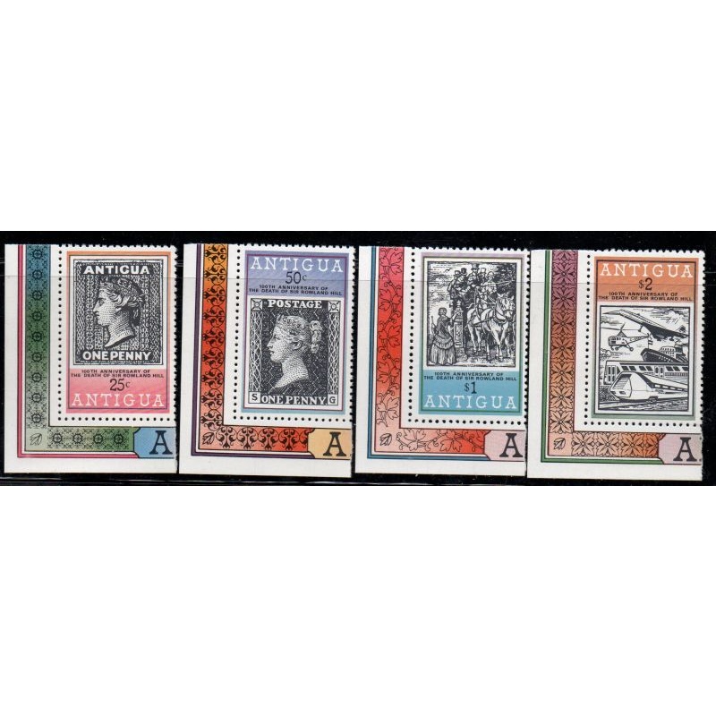 Antigua Sc 528-531 1979 Sir Rowland Hill stamp set mint NH