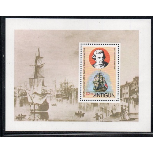 Antigua Sc 551 1979 Capt. Cook stamp sheet mint NH