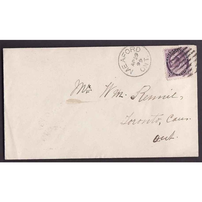 Canada-cover #4619-2c Numeral-Grey County-Meaford,Ont- Ap 29 1899