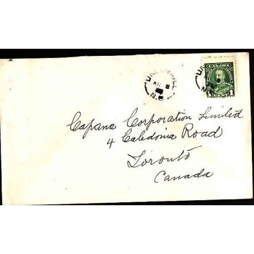 Canada-cover #10298 - 1c KGV pictorial - Underhill, NB- Au 8 1935 -