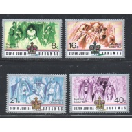 Bahamas Sc  402-405 1977 Silver Jubilee QE II stamp set mint NH