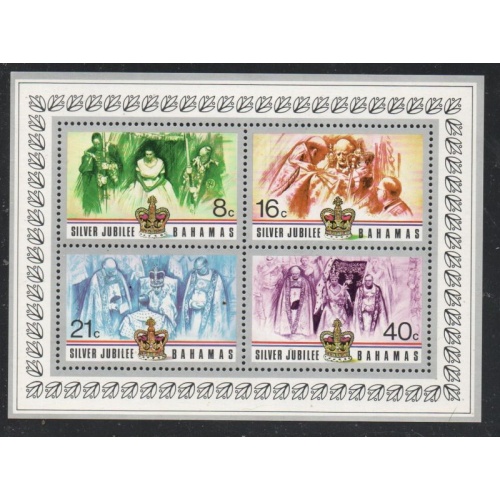 Bahamas Sc 405a 1977 Silver Jubilee QE II  stamp sheet mint NH