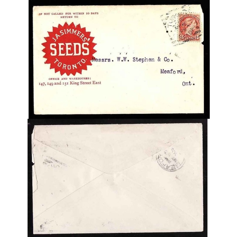 Canada cover#11398-3c-advertising-York-Toronto squared circle-My 16 1895 -
