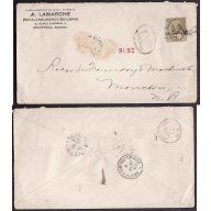 Canada-cover #10123-7c Edward reg'd-Montreal,Canada-Jul 29 1905-B/S Halifax &