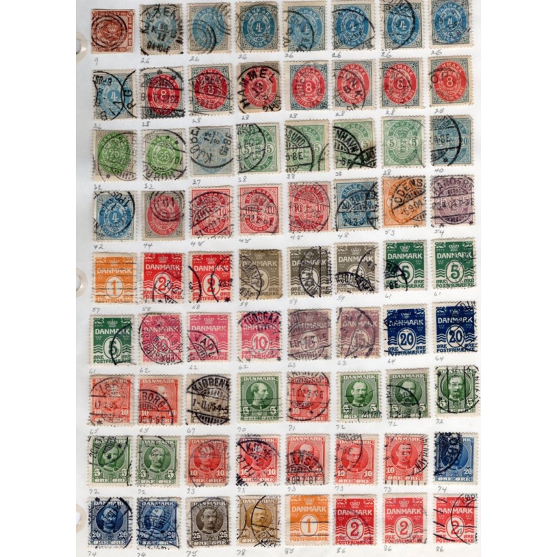 Denmark nice mounted used accumulation Sc 9 //417
