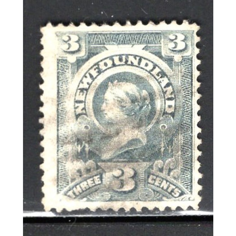 Newfoundland Sc 60b 1890 3 c brown lilac Victoria stamp used