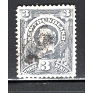 Newfoundland Sc 60d 1890 3 c slate violet Victoria stamp used