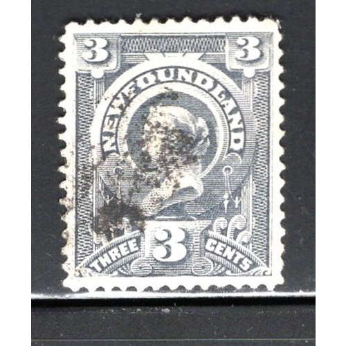 Newfoundland Sc 60d 1890 3 c slate violet Victoria stamp used