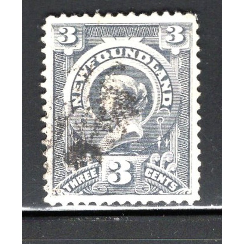 Newfoundland Sc 60d 1890 3 c slate violet Victoria stamp used