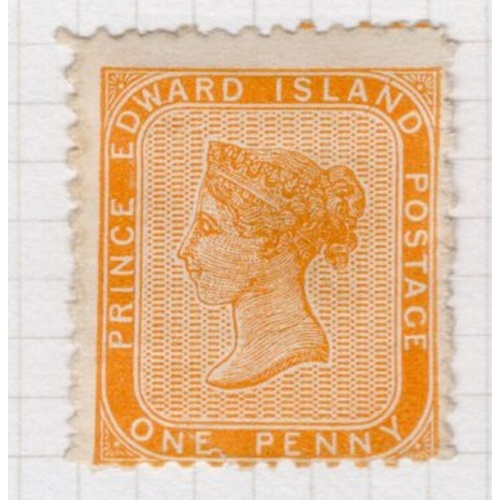 Prince Edward Island Sc 4 1862 1d Victoria stamp mint