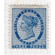 Prince Edward Island Sc 6 1862 3d blue Victoria stamp mint
